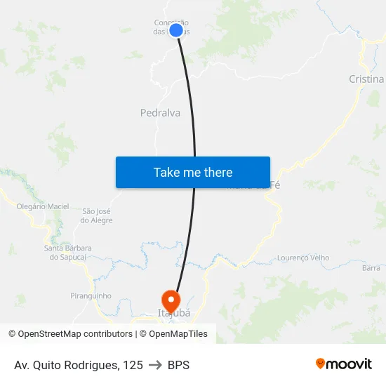 Av. Quito Rodrigues, 125 to BPS map