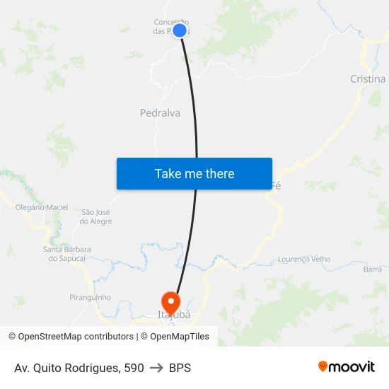 Av. Quito Rodrigues, 590 to BPS map