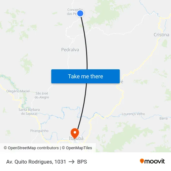 Av. Quito Rodrigues, 1031 to BPS map