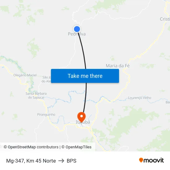 Mg-347, Km 45 Norte to BPS map