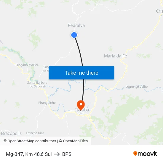 Mg-347, Km 48,6 Sul to BPS map
