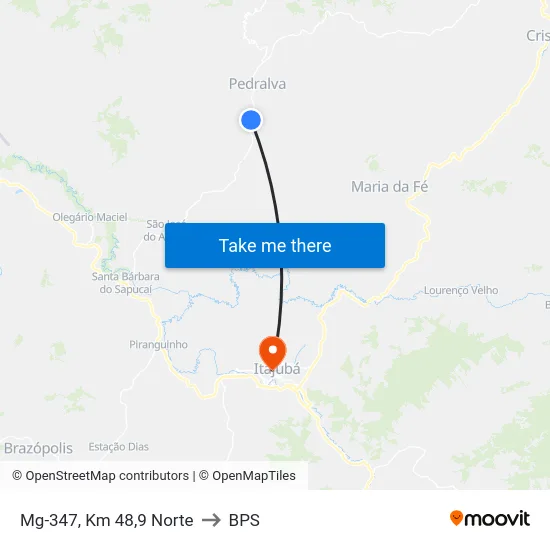Mg-347, Km 48,9 Norte to BPS map