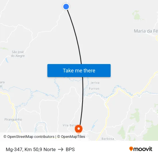 Mg-347, Km 50,9 Norte to BPS map
