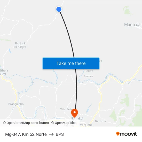 Mg-347, Km 52 Norte to BPS map