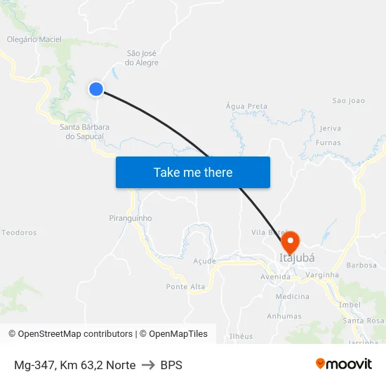 Mg-347, Km 63,2 Norte to BPS map