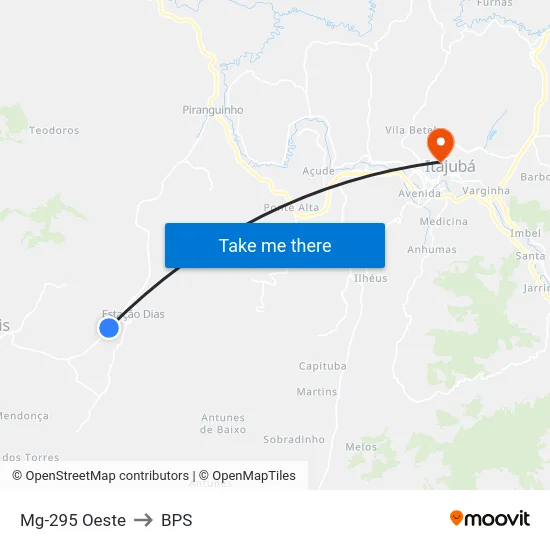 Mg-295 Oeste to BPS map