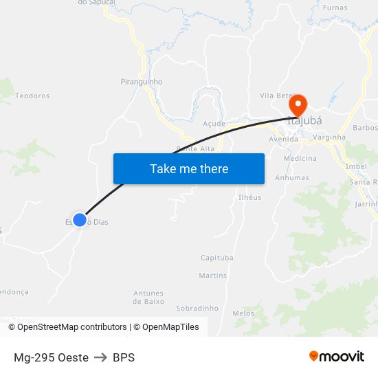 Mg-295 Oeste to BPS map