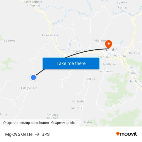 Mg-295 Oeste to BPS map