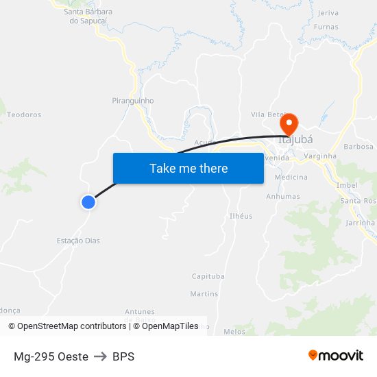 Mg-295 Oeste to BPS map