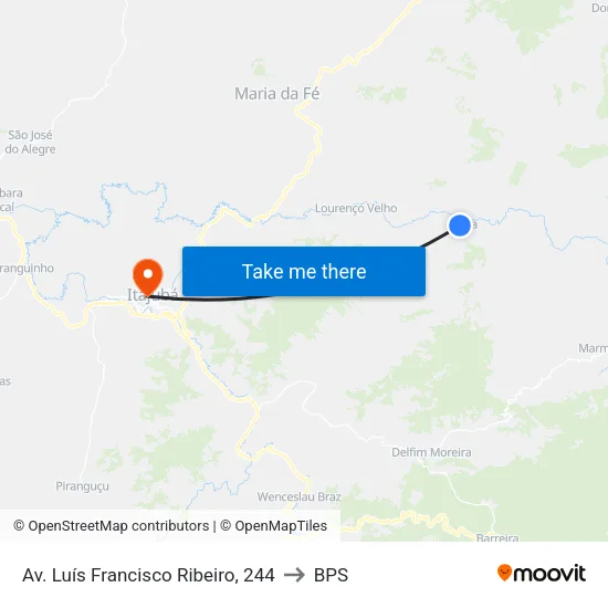 Av. Luís Francisco Ribeiro, 244 to BPS map