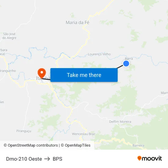 Dmo-210 Oeste to BPS map