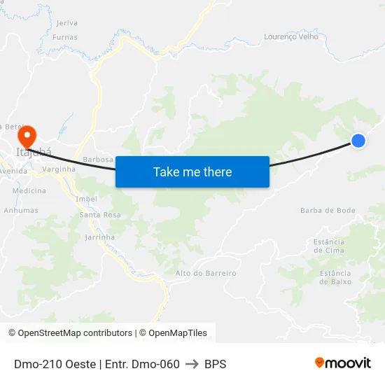 Dmo-210 Oeste | Entr. Dmo-060 to BPS map
