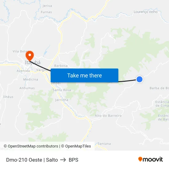 Dmo-210 Oeste | Salto to BPS map