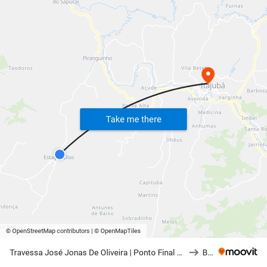 Travessa José Jonas De Oliveira | Ponto Final Da Estação Dias to BPS map