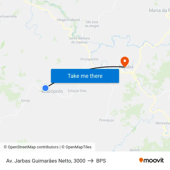 Av. Jarbas Guimarães Netto, 3000 to BPS map