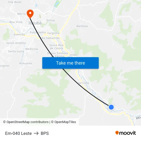 Em-040 Leste to BPS map