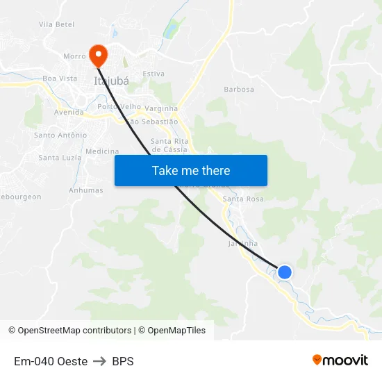 Em-040 Oeste to BPS map