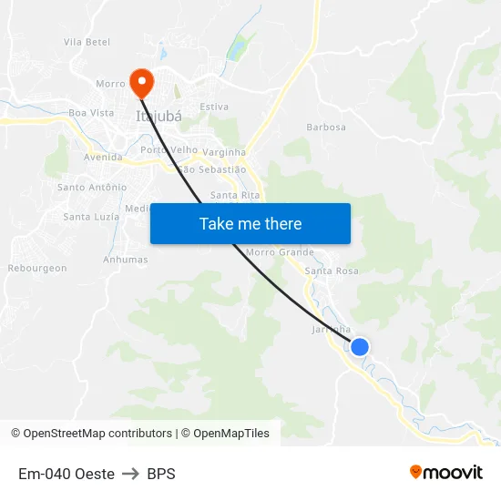 Em-040 Oeste to BPS map