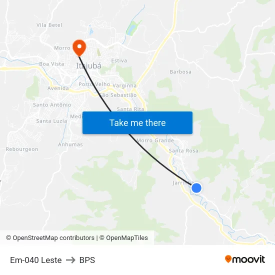 Em-040 Leste to BPS map