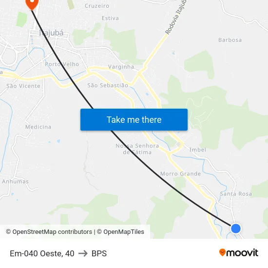 Em-040 Oeste, 40 to BPS map