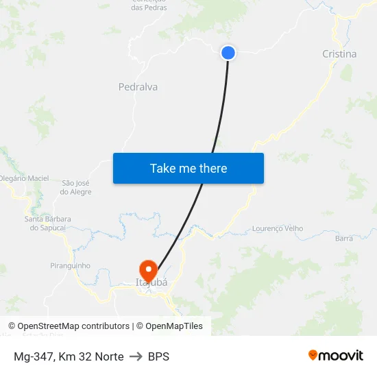 Mg-347, Km 32 Norte to BPS map