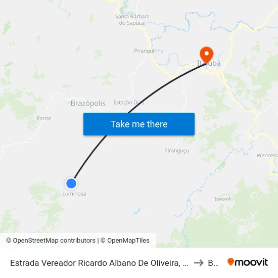 Estrada Vereador Ricardo Albano De Oliveira, Sul to BPS map