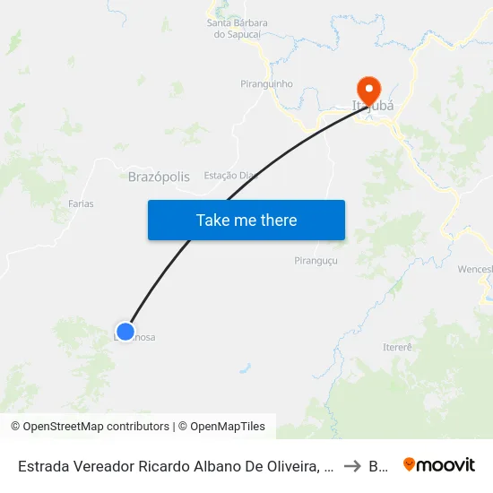 Estrada Vereador Ricardo Albano De Oliveira, Sul to BPS map