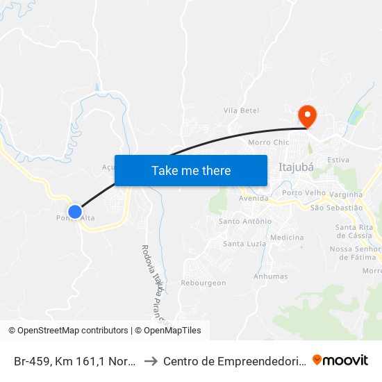 Br-459, Km 161,1 Norte | Entr. Em-447 to Centro de Empreendedorismo UNIFEI (CEU) map