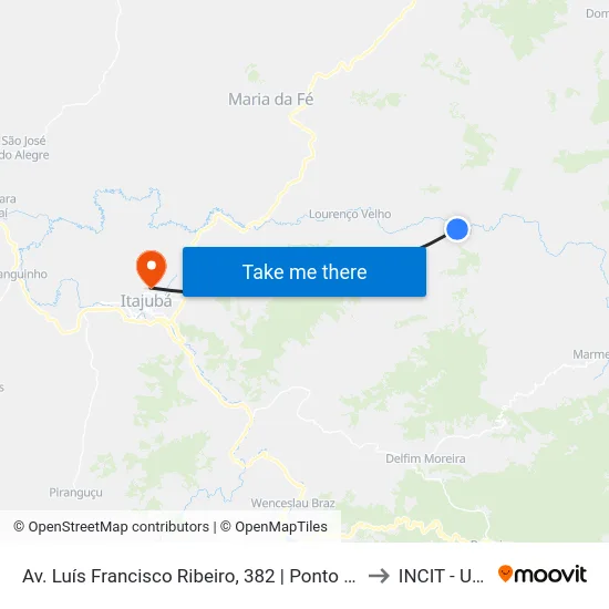 Av. Luís Francisco Ribeiro, 382 | Ponto Final Da Barra to INCIT - UNIFEI map