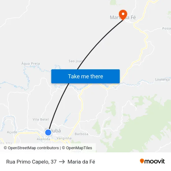 Rua Primo Capelo, 37 to Maria da Fé map