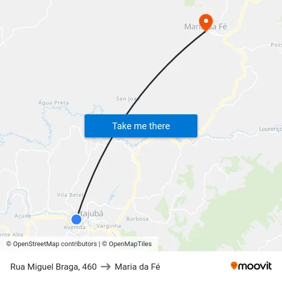 Rua Miguel Braga, 460 to Maria da Fé map