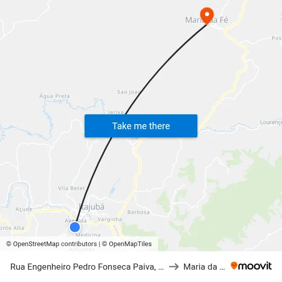 Rua Engenheiro Pedro Fonseca Paiva, 503 to Maria da Fé map