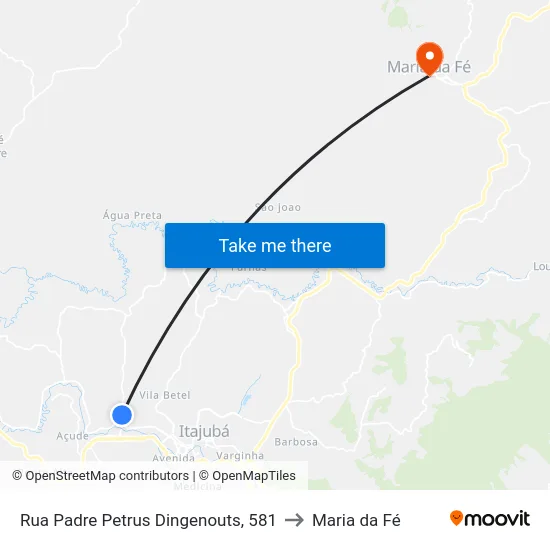 Rua Padre Petrus Dingenouts, 581 to Maria da Fé map