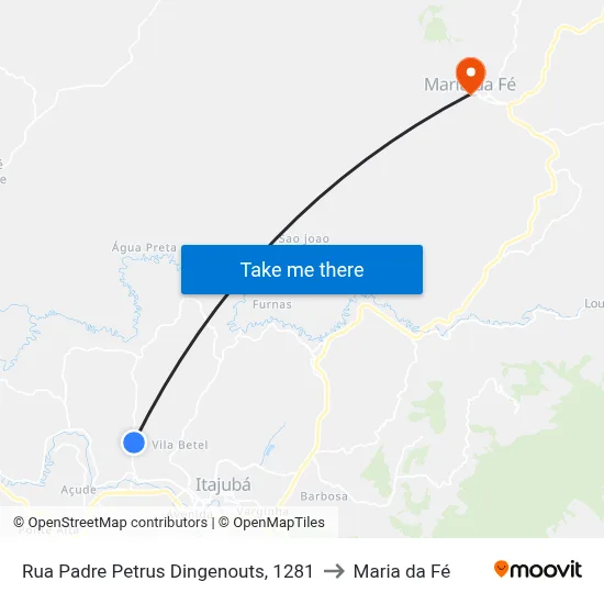 Rua Padre Petrus Dingenouts, 1281 to Maria da Fé map