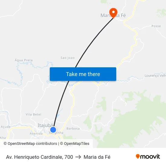 Av. Henriqueto Cardinale, 700 to Maria da Fé map