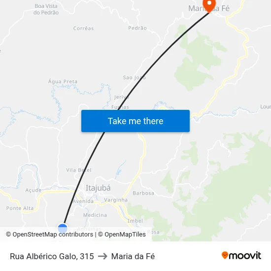 Rua Albérico Galo, 315 to Maria da Fé map