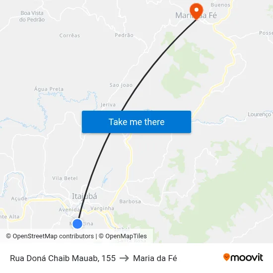 Rua Doná Chaib Mauab, 155 to Maria da Fé map