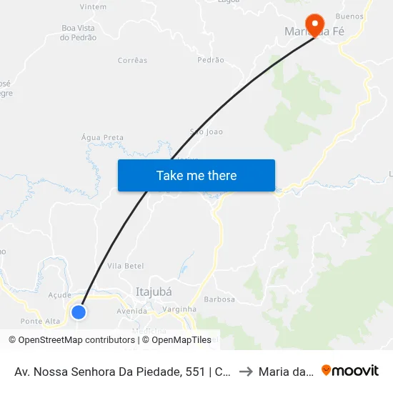 Av. Nossa Senhora Da Piedade, 551 | Country to Maria da Fé map