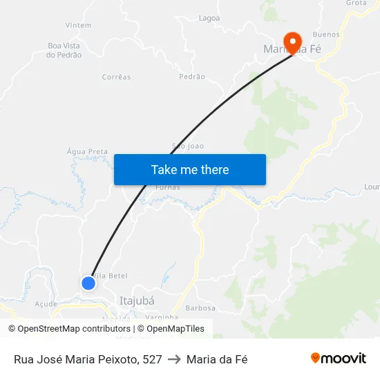 Rua José Maria Peixoto, 527 to Maria da Fé map