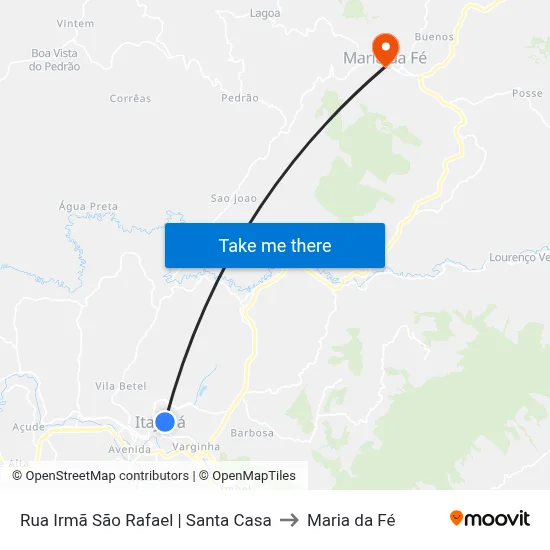 Rua Irmã São Rafael | Santa Casa to Maria da Fé map