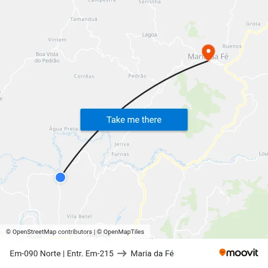 Em-090 Norte | Entr. Em-215 to Maria da Fé map