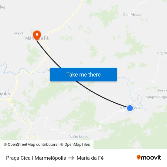 Praça Cica | Marmelópolis to Maria da Fé map