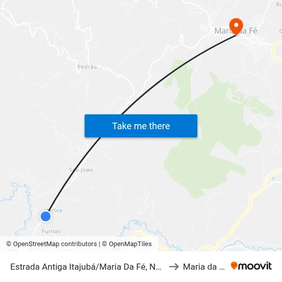 Estrada Antiga Itajubá/Maria Da Fé, Norte to Maria da Fé map