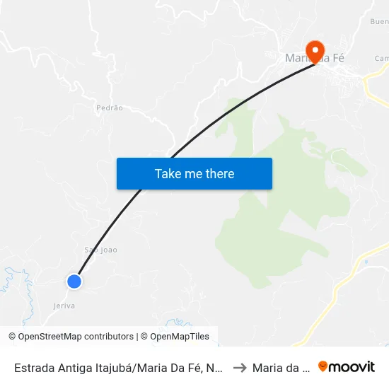 Estrada Antiga Itajubá/Maria Da Fé, Norte to Maria da Fé map