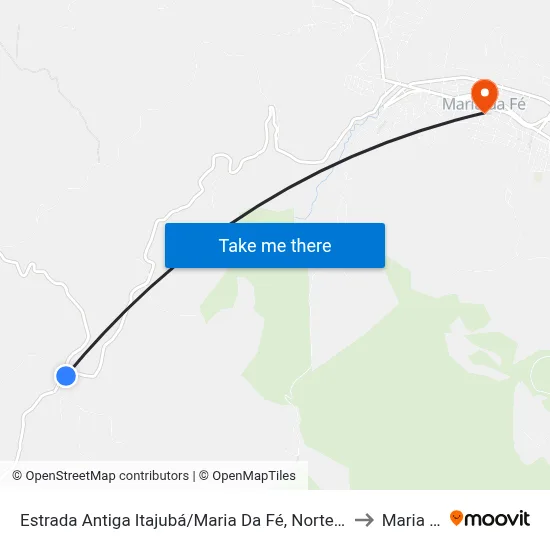 Estrada Antiga Itajubá/Maria Da Fé, Norte | Entrada Para Pedrão to Maria da Fé map
