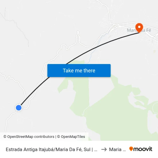 Estrada Antiga Itajubá/Maria Da Fé, Sul | Entrada Para Pedrão to Maria da Fé map