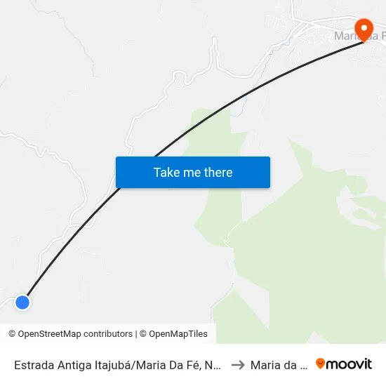 Estrada Antiga Itajubá/Maria Da Fé, Norte to Maria da Fé map