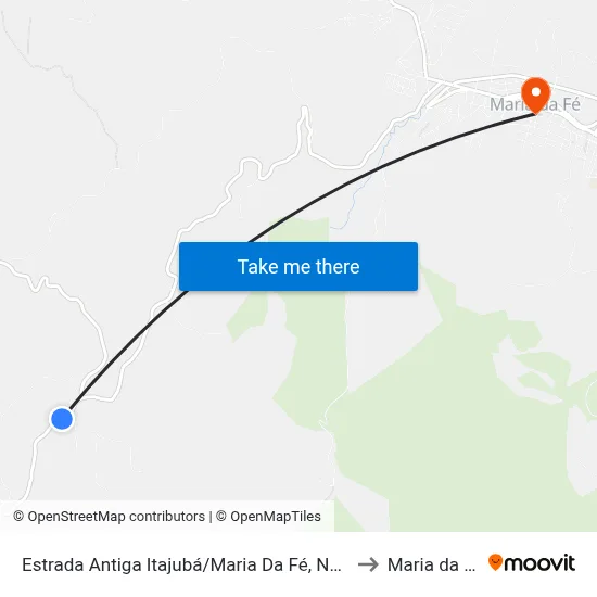 Estrada Antiga Itajubá/Maria Da Fé, Norte to Maria da Fé map