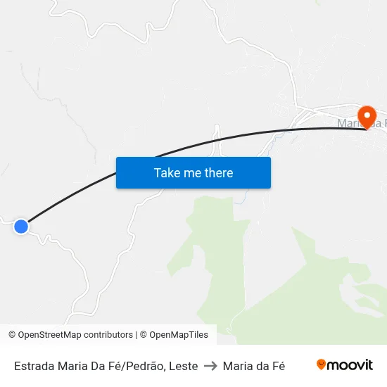 Estrada Maria Da Fé/Pedrão, Leste to Maria da Fé map