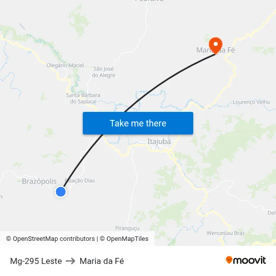 Mg-295 Leste to Maria da Fé map